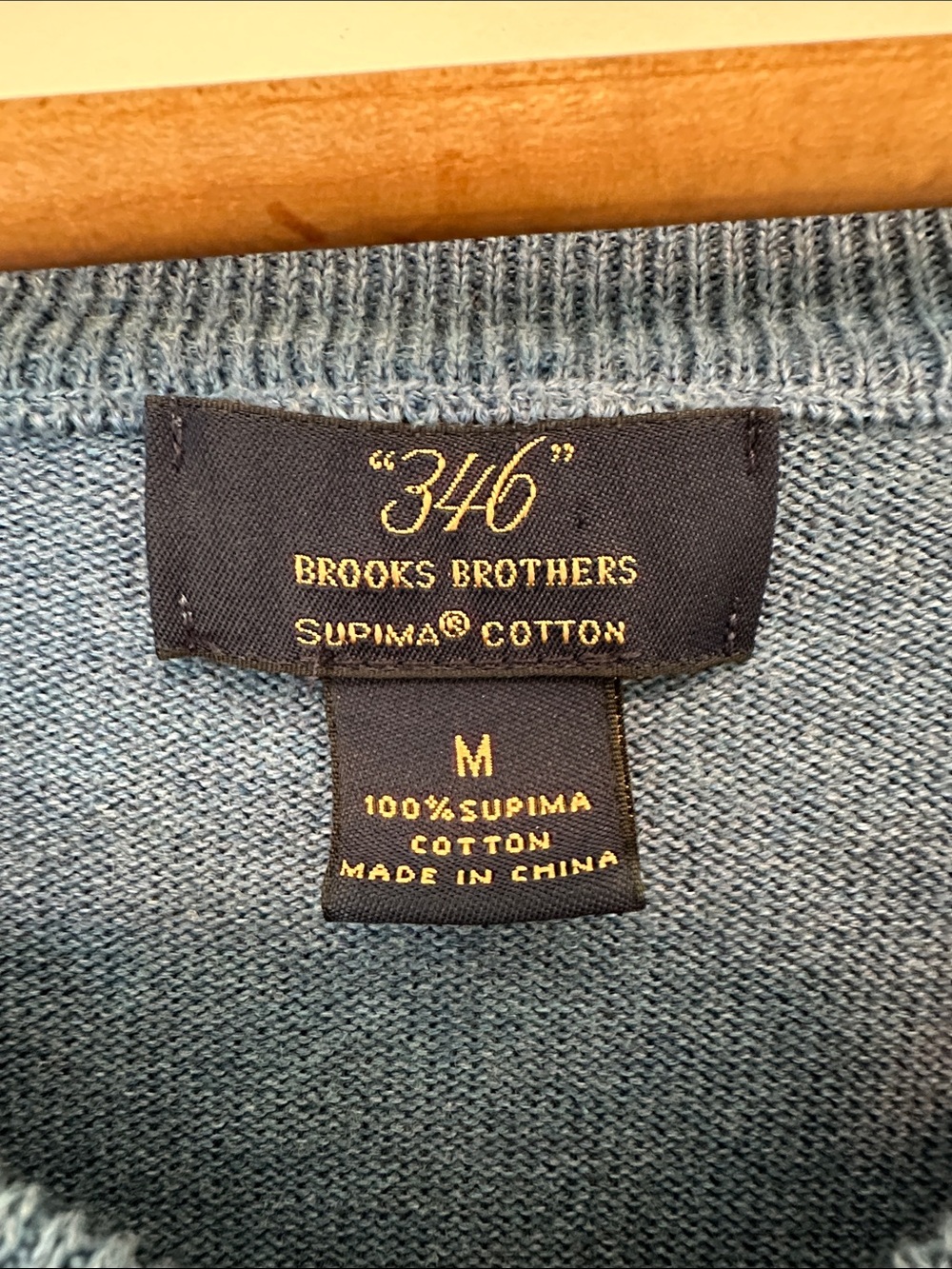 Brooks Brothers Blue V-Neck Men’s Sweater - Picture 2 of 4